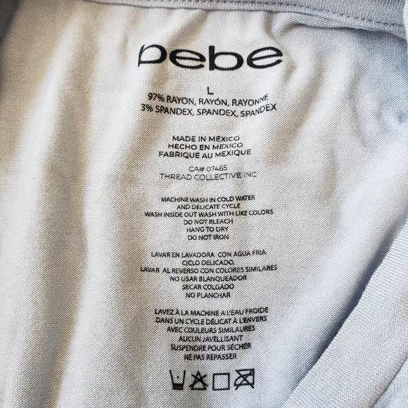 Bebe Foil Logo Lettering T-shirt Size L - Picture 5 of 5